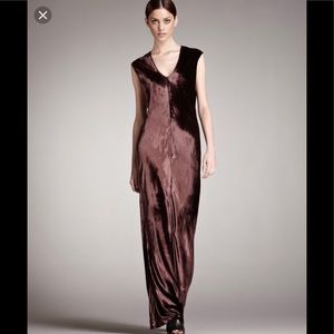 T by Alexander Wang Panne Velvet Maxi Dress Sz: L